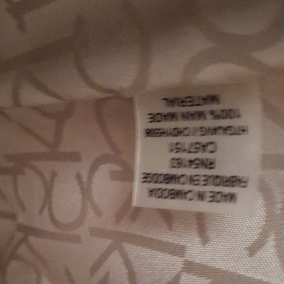 Calvin Klein Cream and Gold Monogram Tote - Picture 2 of 11